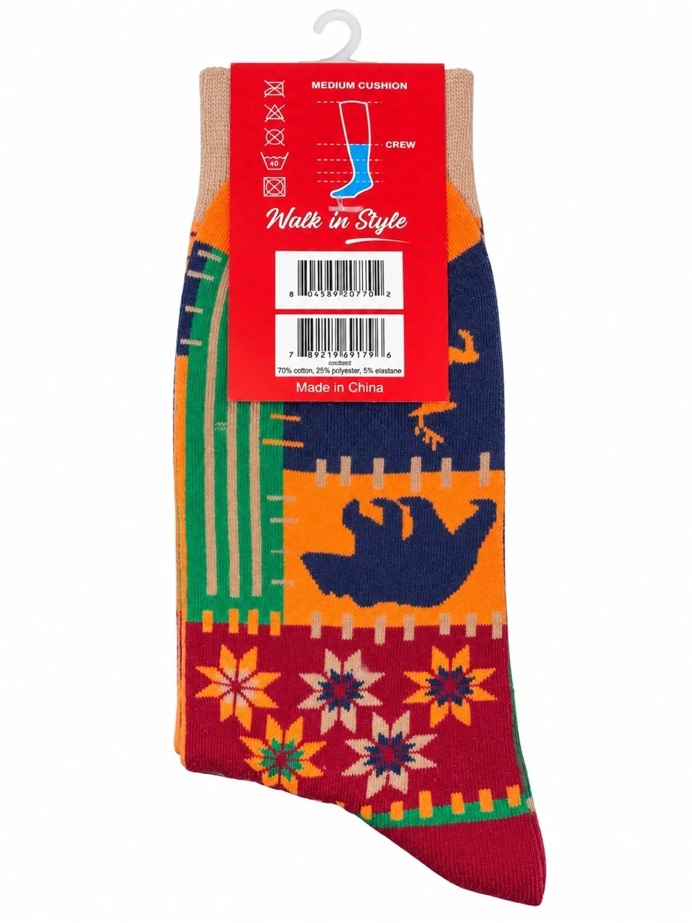 Sillies Socks Bear Paw Southwestern Crew Socks One Size NWT